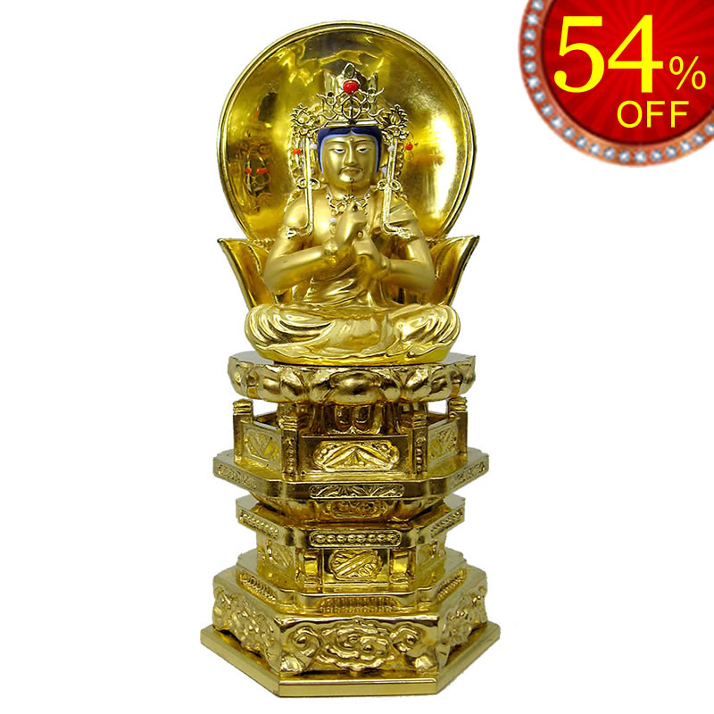 仏像・大日如来-純金中七 肌粉の金の仏像｜ひだまり仏壇