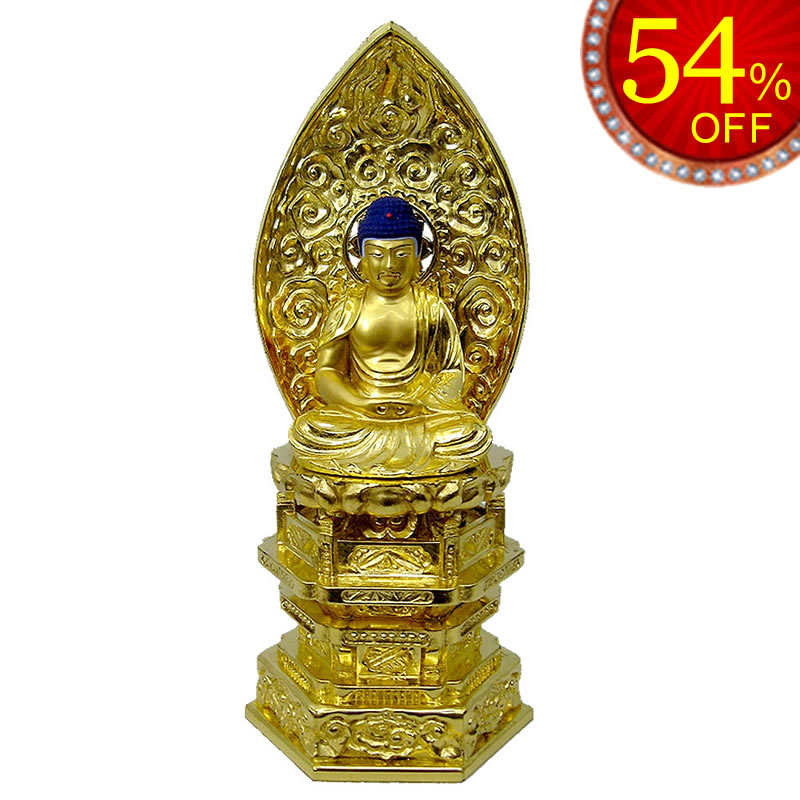 金の座釈迦仏像を本尊に最適な純金中七 肌粉仕上げ｜ひだまり仏壇